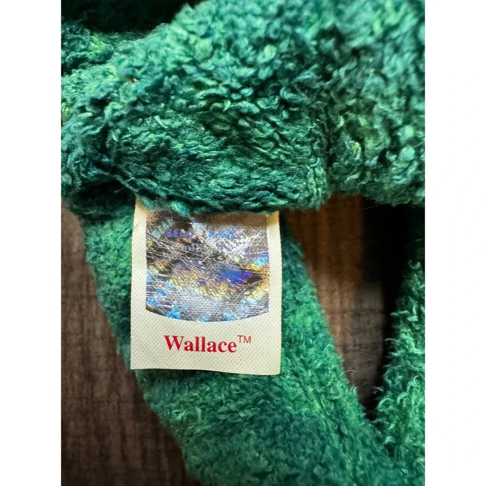 Ty Beanie Baby Wallace Green Bear & Kringle Christmas Bear Plush Stuffed Animal‎